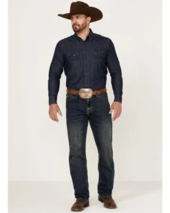 Rock & Roll Denim Men's Hooey Dark Wash Double Barrel Reflex Stackable Bootcut Jeans -Ariat Shop 2000367638 201 P3