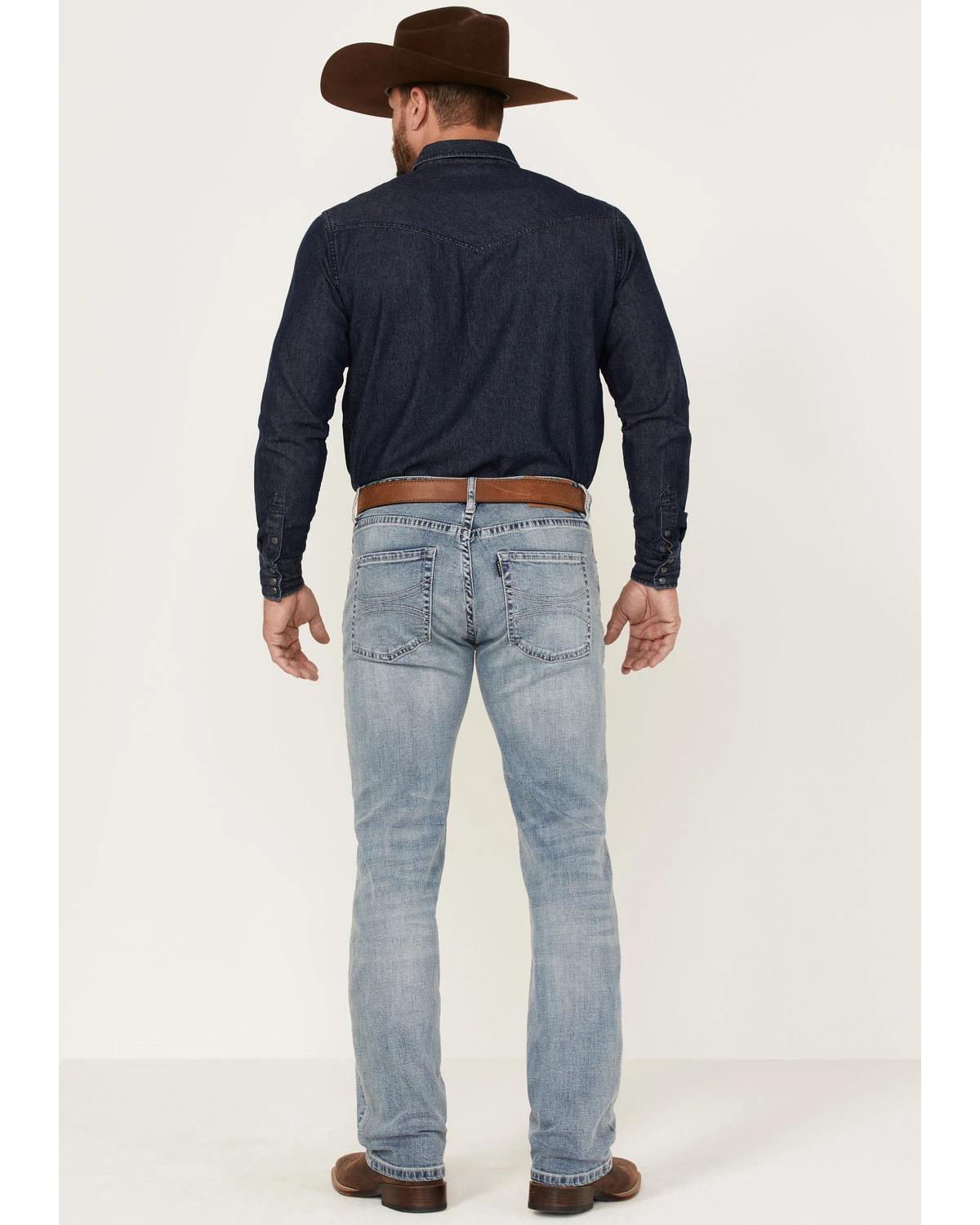 Rock & Roll Denim Men's Hooey Light Vintage Wash Revolver Stretch Slim Straight Jeans 3 Rock & Roll Denim Men's Hooey Light Vintage Wash Revolver Stretch Slim Straight Jeans