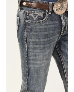 Rock & Roll Denim Men's Double Barrel Medium Wash Two Tone Raise Relaxed Straight Jeans -Ariat Shop 2000367647 203 P4