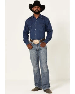 Rock & Roll Denim Men's Double Barrel Medium Wash Relaxed Bootcut Jeans -Ariat Shop 2000367648 203 P3