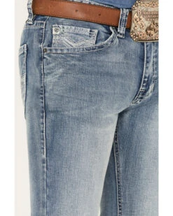 Rock & Roll Denim Men's Medium Wash Mid Rise Bootcut Jeans -Ariat Shop 2000368123 414 P4