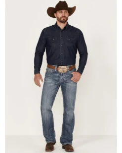 Rock & Roll Denim Men's Double Barrel Medium Wash Relaxed Straight Jeans -Ariat Shop 2000368870 414 P3