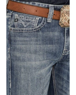 Rock & Roll Denim Men's Double Barrel Medium Wash Relaxed Straight Jeans -Ariat Shop 2000368870 414 P4