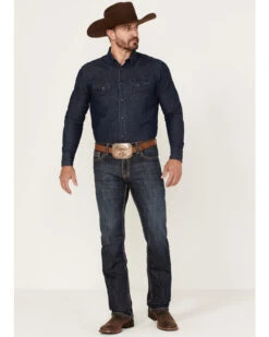 Rock & Roll Denim Men's Revolver Dark Wash Stretch Slim Straight Jeans -Ariat Shop 2000368871 416 P3