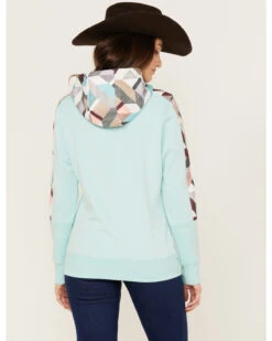 Hooey Women's Southwestern Print Contrast Canyon Hoodie -Ariat Shop 2000369089 400 P4