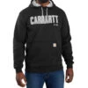 Carhartt Men's Loose Fit Midweight Felt Logo Graphic Hooded Sweatshirt 2 Carhartt Men's Loose Fit Midweight Felt Logo Graphic Hooded Sweatshirt -Ariat Shop 2000370034 001 P1