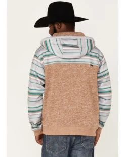 Hooey Men's Jimmy Multi-Colored Stripe 1/4 Button Hooded Pullover Sweatshirt -Ariat Shop 2000370561 280 P4