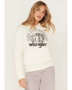 Wrangler Women's Long Live Cowboys Desert Graphic Hoodie