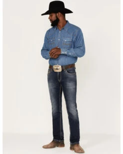 Rock & Roll Denim Men's Rifle Dark Wash Vintage Reflex Slim Stretch Skinny Jeans 8 Rock & Roll Denim Men's Rifle Dark Wash Vintage Reflex Slim Stretch Skinny Jeans -Ariat Shop 2000375489 416 P3