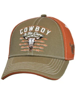 Cowboy Hardware Boys' Two-Tone Brown & Orange Cowboy To The Core Baseball Cap