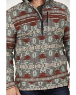 Powder River Outfitters Men's 1/2 Zip Southwestern Print Fleece Sweatshirt -Ariat Shop 2000376231 022 P3