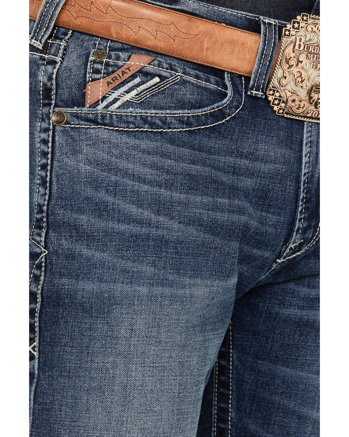 Ariat Men's M2 Traditional Relaxed Destin Medium Wash Relaxed Bootcut Stretch Denim Jeans 4 Ariat Men's M2 Traditional Relaxed Destin Medium Wash Relaxed Bootcut Stretch Denim Jeans - Image 2