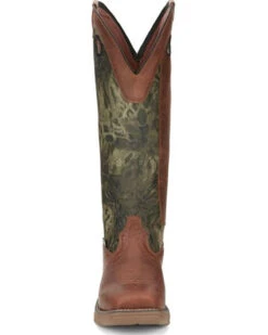Justin Men's Rush Strike Camo Shaft Leather Pull On Snake Boots - Square Toe -Ariat Shop 2000378668 340 P4