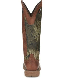 Justin Men's Rush Strike Camo Shaft Leather Pull On Snake Boots - Square Toe -Ariat Shop 2000378668 340 P5