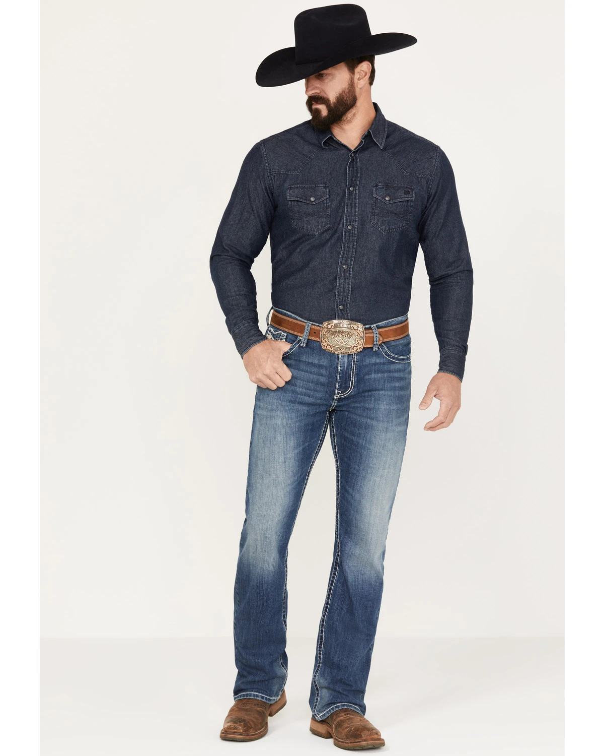 Cinch Men's Ian Medium Stonewash Slim Boot Performance Stretch Denim 3 Cinch Men's Ian Medium Stonewash Slim Boot Performance Stretch Denim