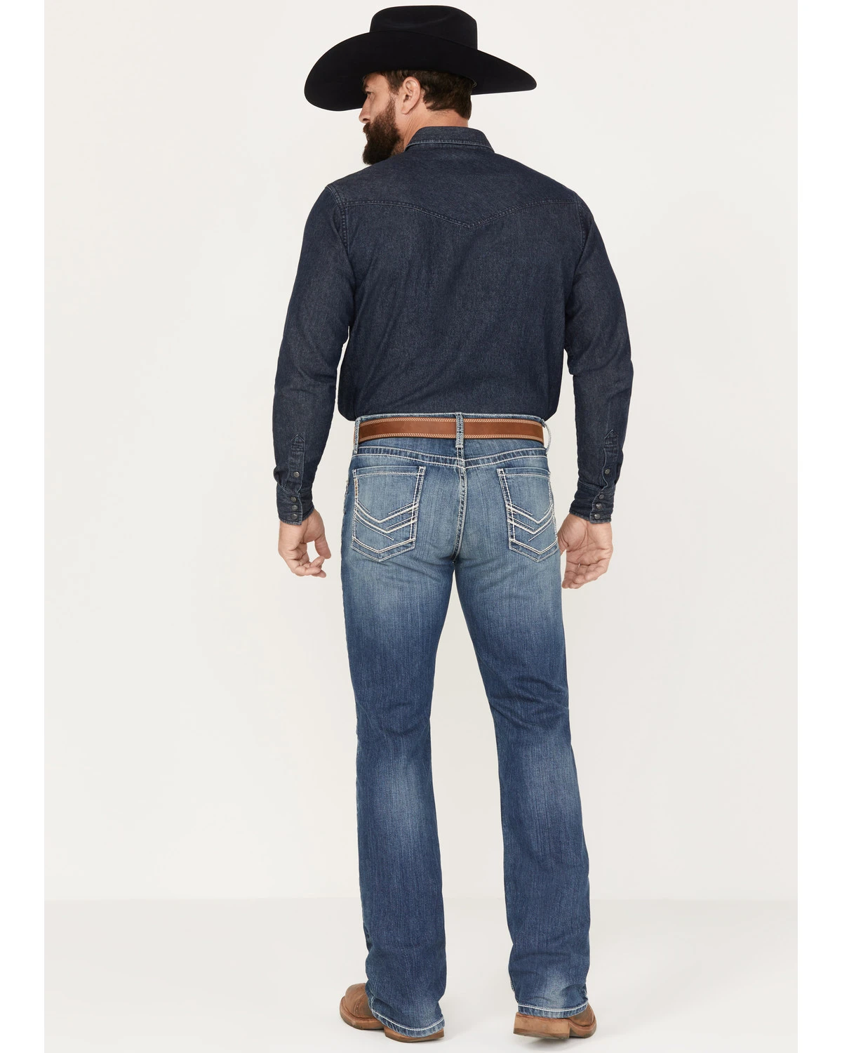 Cinch Men's Ian Medium Stonewash Slim Boot Performance Stretch Denim 5 Cinch Men's Ian Medium Stonewash Slim Boot Performance Stretch Denim - Image 3
