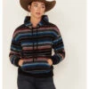 RANK 45 Women's Serape Stripe Plush Fleece Hoodie -Ariat Shop 2000380744 001 P1
