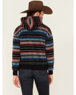 RANK 45 Women's Serape Stripe Plush Fleece Hoodie -Ariat Shop 2000380744 001 P4