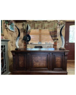 Shawnee Trading Post Mounted Genuine Longhorn Stands On Cowhide Base -Ariat Shop 2000382548 200 P3