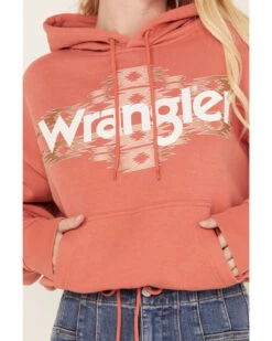 Wrangler Retro Women's Southwestern Print Logo Cropped Long Sleeve Hoodie 8 Wrangler Retro Women's Southwestern Print Logo Cropped Long Sleeve Hoodie -Ariat Shop 2000382594 600 P3