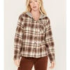 Cleo + Wolf Women's Tau Plaid Print Hooded Flannel Long Sleeve Shirt -Ariat Shop 2000382956 251 P1