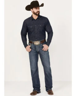 Rock & Roll Denim Men's Double Barrel Medium Vintage Wash Relaxed Bootcut Reflex Denim Jeans -Ariat Shop 2000386194 414 P3