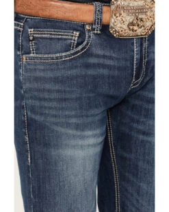 Rock & Roll Denim Men's Medium Wash Straight Reflex Denim Jeans 9 Rock & Roll Denim Men's Medium Wash Straight Reflex Denim Jeans -Ariat Shop 2000386196 414 P4