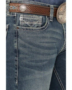 Rock & Roll Denim Men's Revolver Medium Vintage Wash Slim Straight Reflex Denim Jeans -Ariat Shop 2000386198 414 P4