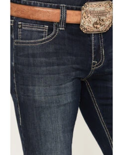 Rock & Roll Denim Men's Rifle Dark Vintage Wash Skinny Reflex Denim Jeans -Ariat Shop 2000386199 416 P4