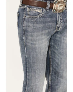 Rock & Roll Denim Men's Double Barrel Medium Vintage Wash Straight Leg Denim Jeans 9 Rock & Roll Denim Men's Double Barrel Medium Vintage Wash Straight Leg Denim Jeans -Ariat Shop 2000386201 414 P4