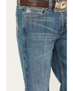 Rock & Roll Denim Men's Double Barrel Medium Wash Relaxed Straight Jeans -Ariat Shop 2000386202 414 P4