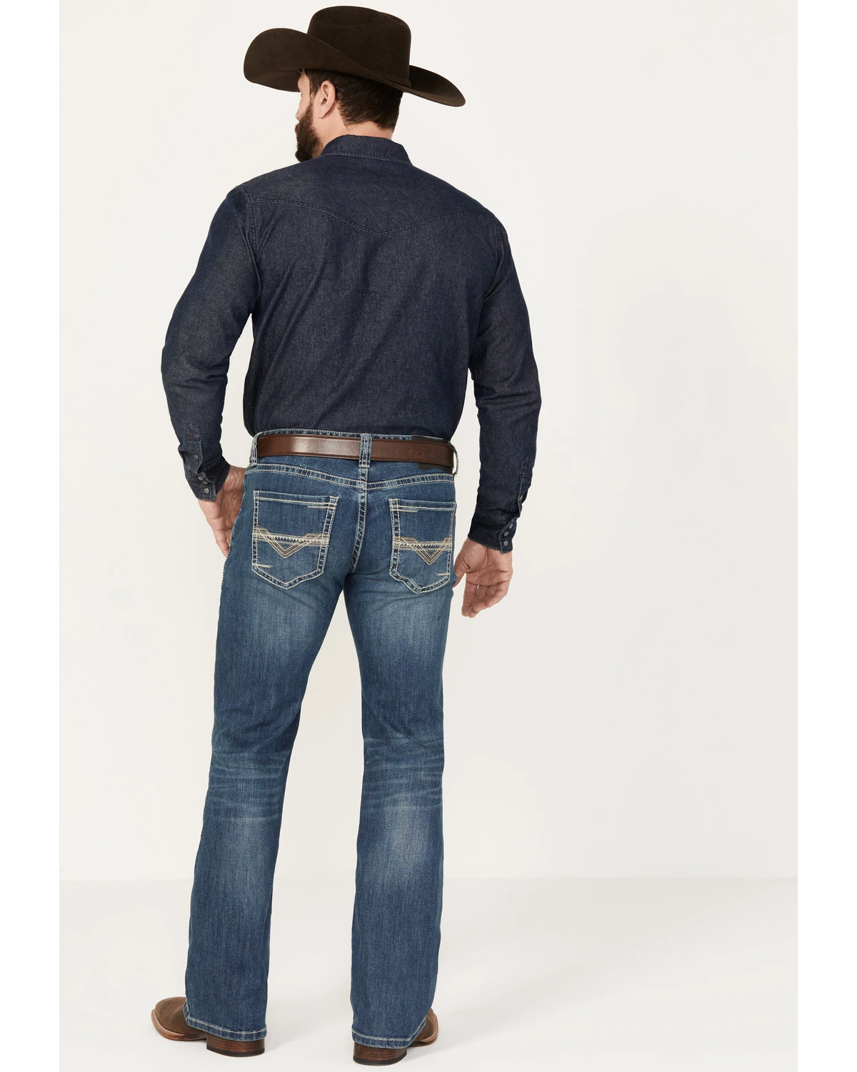 Rock & Roll Denim Men's Pistol Medium Vintage Wash Bootcut Reflex Denim Jeans 3 Rock & Roll Denim Men's Pistol Medium Vintage Wash Bootcut Reflex Denim Jeans