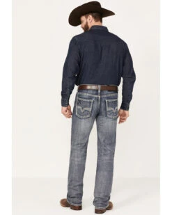 Rock & Roll Denim Men's Pistol Medium Vintage Wash Straight Leg Denim Jeans