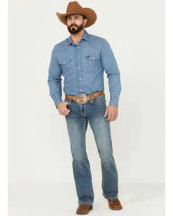 Rock & Roll Denim Men's Pistol Medium Vintage Wash Bootcut Stretch Denim Jeans -Ariat Shop 2000387624 414 P3