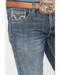 Rock & Roll Denim Men's Revolver Light Vintage Wash Slim Straight Stretch Reflex Denim Jeans -Ariat Shop 2000387627 412 P4