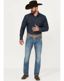 Rock & Roll Denim Men's Rifle Medium Vintage Wash Skinny Stretch ReFlex Denim Jeans -Ariat Shop 2000387630 414 P3