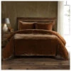 HiEnd Accents Copper Stella Faux Silk & Velvet Super Queen 3-Piece Duvet Cover Set -Ariat Shop 2000388473 219 P1