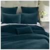 HiEnd Accents Deep Blue Stonewashed Cotton & Velvet 3-Piece King Quilt Set -Ariat Shop 2000388514 401 P1