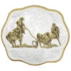 Montana Silversmiths Scalloped Team Ropers Western Belt Buckle -Ariat Shop 2000396039 040 P1