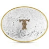 Montana Silversmiths Classic Western Oval Two-Tone Initial Belt Buckle - T -Ariat Shop 2000396061 040 P1