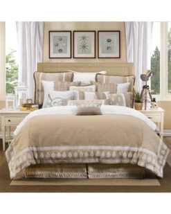HiEnd Accents Cream Newport Duvet Cover Set - King
